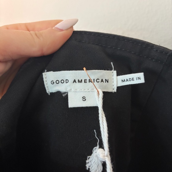 NWT Good American Black Denim Corset Utility Jumpsuit Wide Leg Size S - Picture 8 of 14